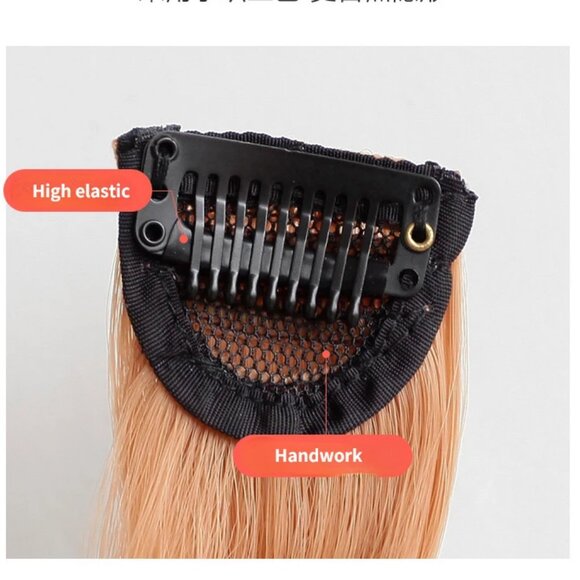 Hair Extension 55cm Synthetic Hairclip Curly Colored / Hair Extension Set of 2 - Picture 4 of 4